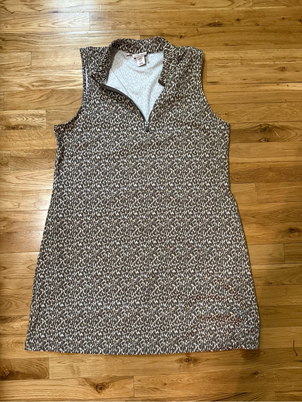 Tommy Bahama Sleeveless Leopard-Print Polo Dress - Neutral
